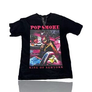 VLONE x Pop Smoke "King of New York" Men's Black Graphic T-Shirt L